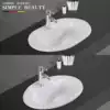 Taichung basin Semi-embedded oval ceramic household powder room wash basin basin engineering under the table for the table basin