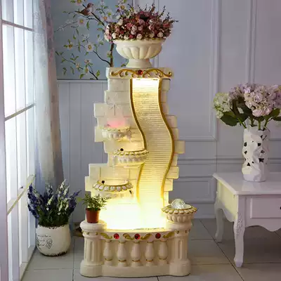 Fish tank living room small floor-to-ceiling household European-style landscaping ecology-free water goldfish tank aquarium decoration lazy people