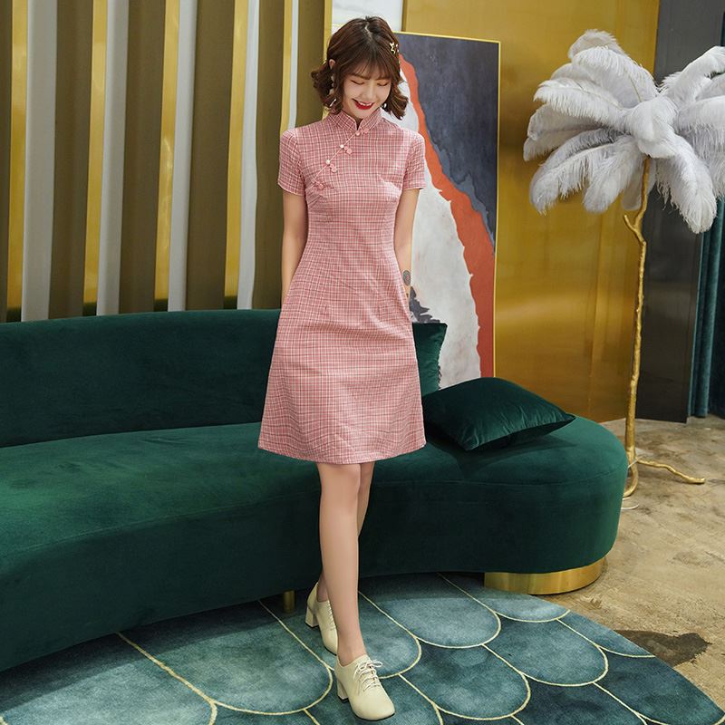 Gaokao sends the exam qipao banner to win fashion and beautiful improved qipao a character dress a new little guy 2021