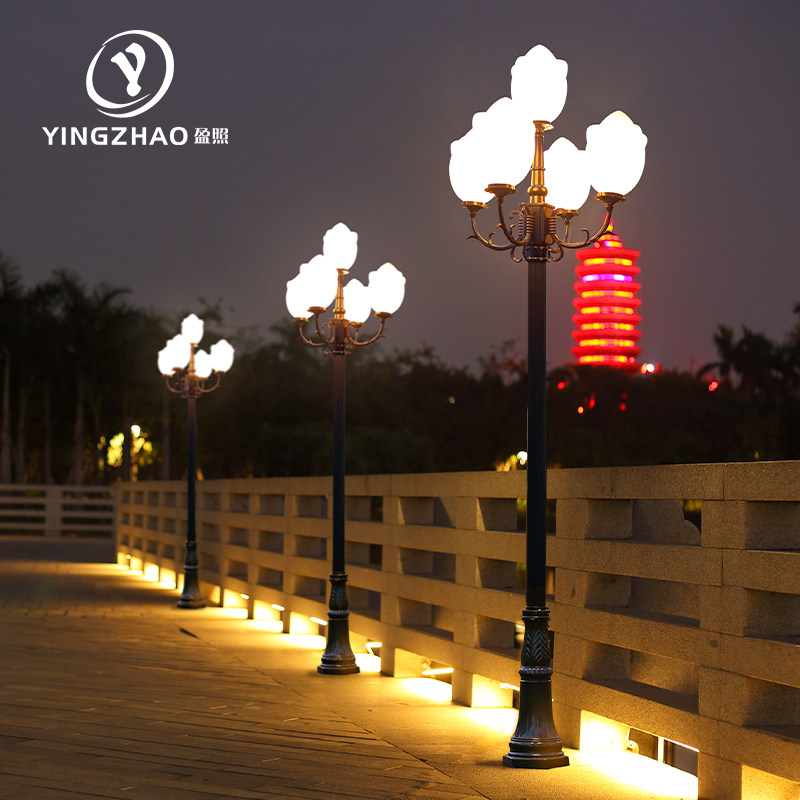 Garden light 3 meters home 220v outdoor waterproof garden villa high pole community outdoor park retro LED street light
