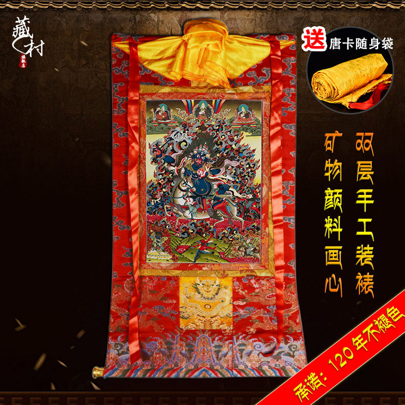 Tibetan village Nepalese cotton cloth mounting auspicious Heavenly Mother Buddha statue Thangka hanging painting Tibetan corridor living room entrance decorative painting