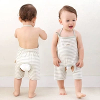 Bánh bao cho bé Mùa hè cotton mỏng Sơ sinh Chân túi Nam và nữ Bé sơ sinh Trẻ em Màu bông Chăm sóc bụng - Bellyband bộ đồ ngủ đẹp