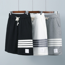 Waffag Shorts Male Summer Thin outside wearing straight drum Tide Stripes Loose Casual Sport 50% Mens Pants