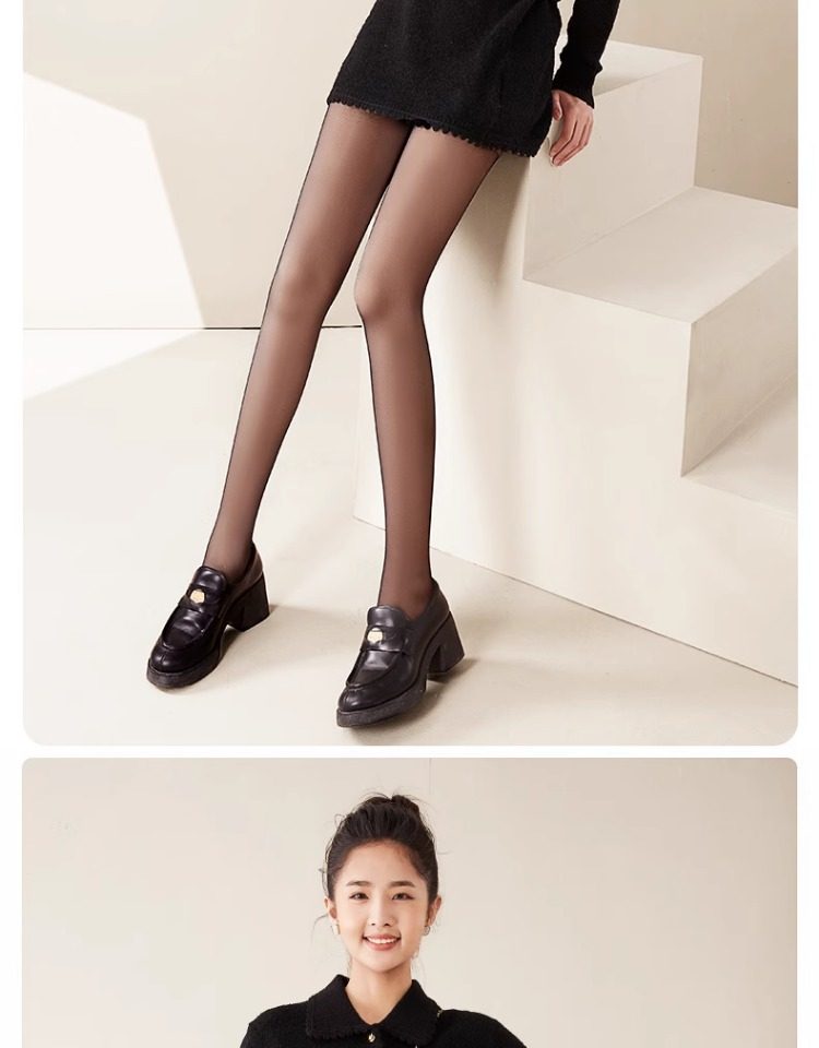 【中国直邮】 茉寻 【徐璐同款】光腿裸感神器 瘦腿女袜 薄丝袜超自然打底裤袜 春秋无绒款 连脚款适合身高150cm-175cm/75kg以下—自然肤(适合正常或偏黄肤色)*1