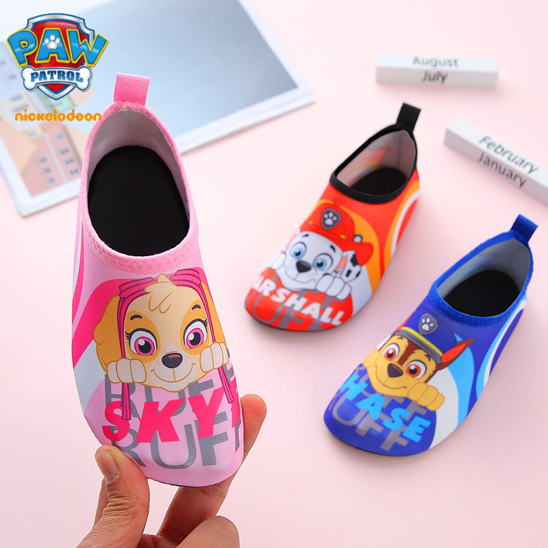 Wang Wang Team Children's Beach Shoes Sox male and female diving snorkeling shoes swimming in covered water shoes Soft bottom speed dry anti-creek shoes