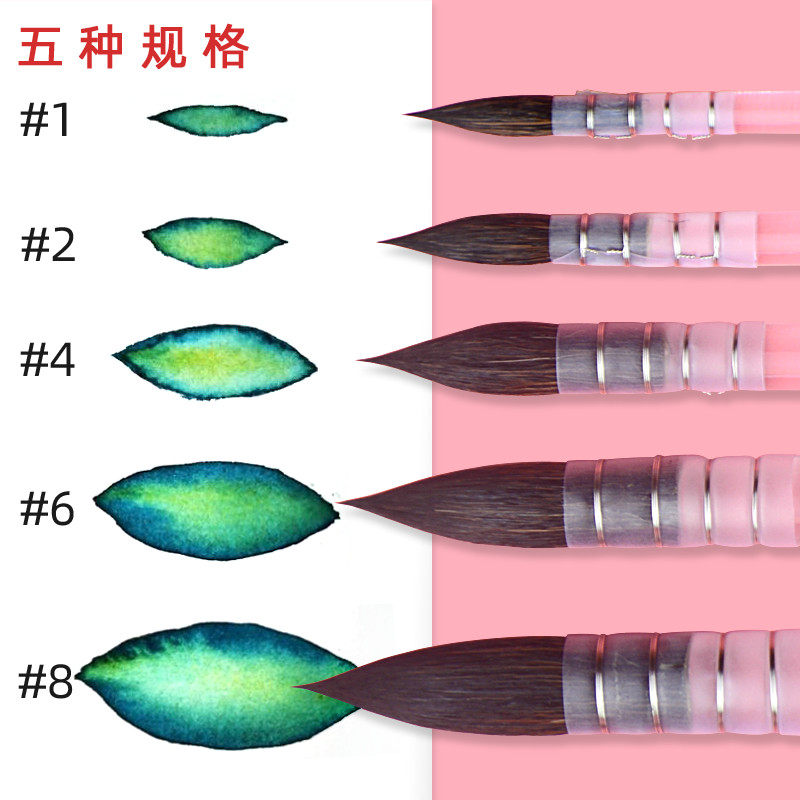 Ma Luang Fat Squirrel Wool Ink Pen Water Crystal Love 619 Watercolor Painting Pen Animal Writing Brush Suit Hook Thread Paving