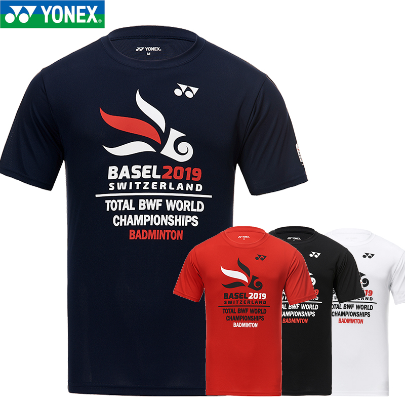 New YONEX Yonex yy badminton suit 19280 men's quick-drying World Championships commemorative cultural shirt yy