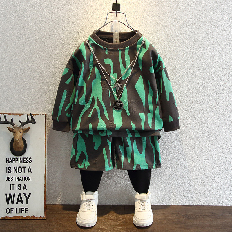 Boy Clothing Boy Suit Spring Dress 2022 New Children's Net Red Tides Fashion Kid Personality Trendy Spring Autumn Baby