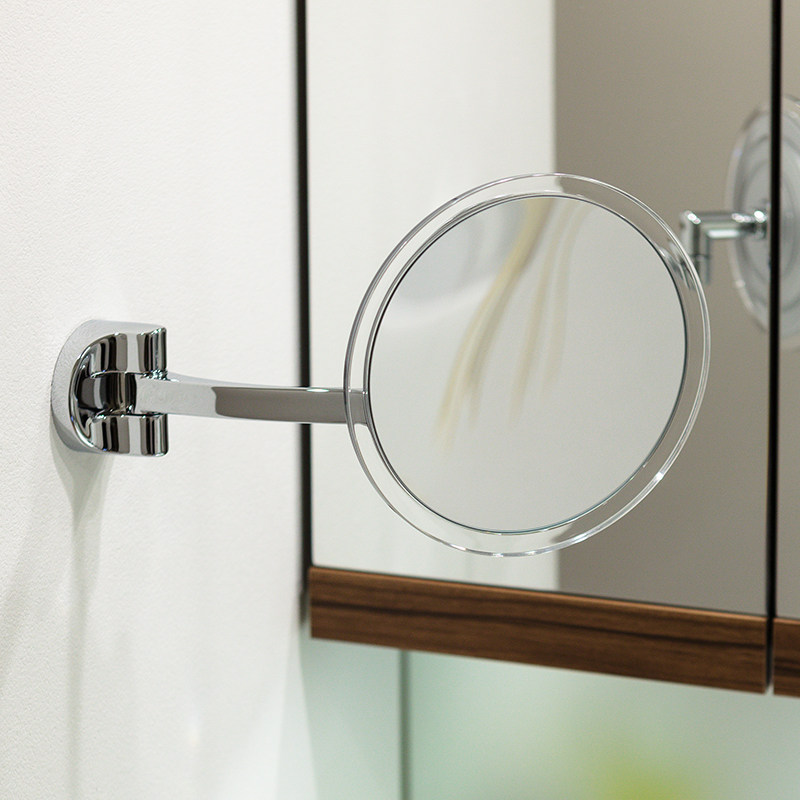 KAWAJUN MAKEUP ROOM Cosmetic Mirror Bathroom Five Gold Accessories Cosmetic Mirror Rotatable Wall-mounted Retro Cosmetic Mirror