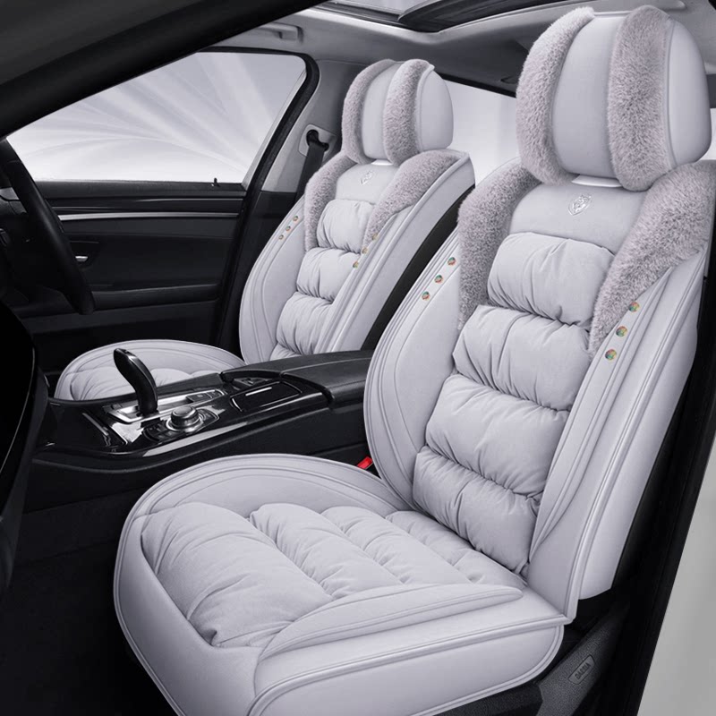 Car seat cushion winter down warm thickened seat cover plush all-inclusive seat cushion seat cover