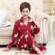 Bộ đồ pyjama của phụ nữ plus size dài tay cotton tinh khiết cho người trung niên size 200 catties mùa xuân và mùa thu người già béo lớn mẹ e - Pyjama