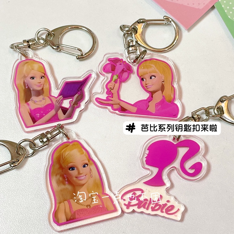 Retro Barbie Doll Niche Acrylic Lanyard Keychain AirPods Protective Case 90S Backpack Pendant