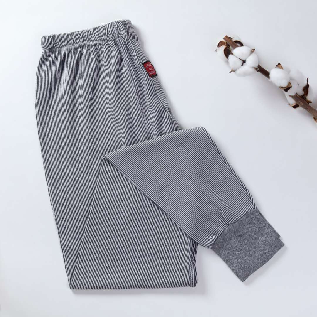 Men's sanitary pants 100 % pure cotton can't afford high waist autumn and winter sanitary pants in men's pants and youth old pants