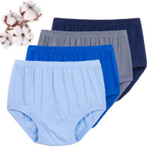 100% pure cotton medium aged underpants male high waist loose for elderly underpants male and dad Ben life underwear mens triangular pants