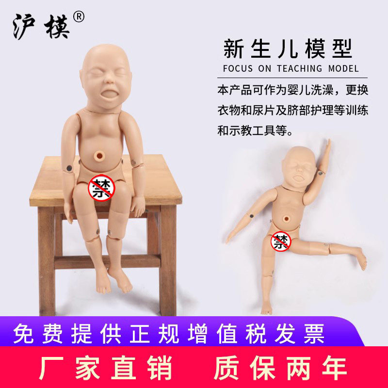 沪模 HM/Y2新生儿模型（四肢可弯曲）初生婴儿模型家政护理训练教具