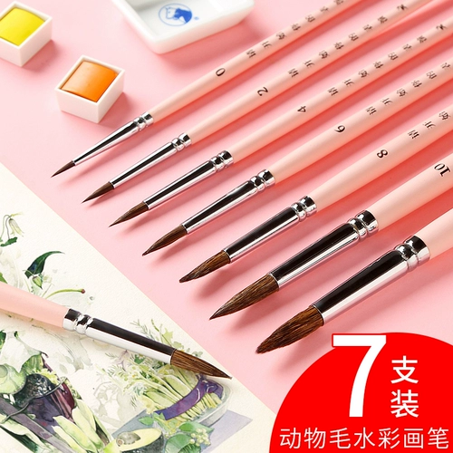 Акварель, кисть, комплект, гуашь с животными, мел, мелки, пигментированный художественный профессиональный лайнер для начинающих для школьников, ручная роспись