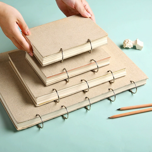 博格利诺 Живая страница наброски книги 16K Ручная рука нарисовал наброски этой живописи простые страницы творческие чистое искусство картины книга льня