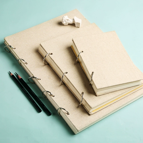 博格利诺 Живая страница наброски книги 16K Ручная рука нарисовал наброски этой живописи простые страницы творческие чистое искусство картины книга льня