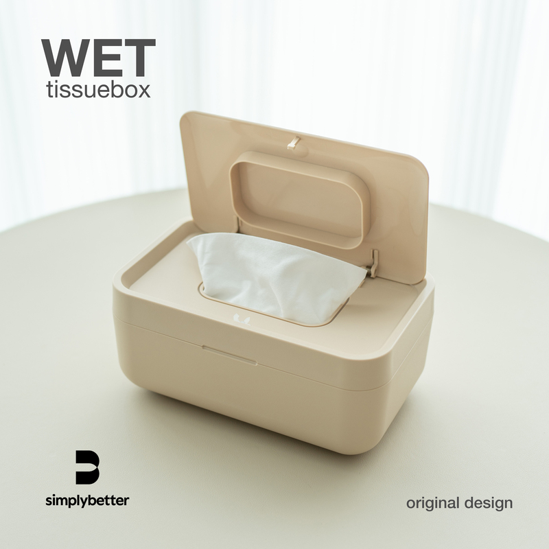 Simplybetter Original Patented Design Simple Rectangular Dust-Proof Sealed Wet Wipe Storage Box with Lid Spring