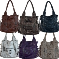 Three Wave Angel Original Vintage Niche Wasteland Punk Hot Girl Large Capacity One-Shoulder Hand-Wire Crossbody Locomotive Bag