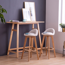 Wall bar table high table home modern minimalist small bar balcony dining table long high table milk tea shop table