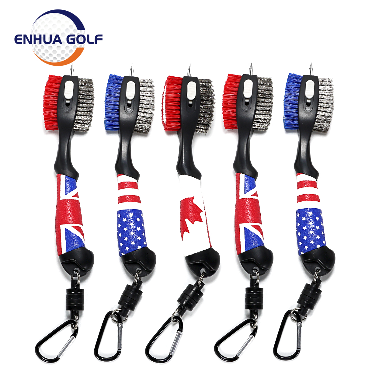 New golf club brush GOLF club head double-sided cleaning brush Golf fan supplies accessories gift