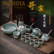 ZYRODIA DeHua Home Kung Fu Tea Set Open Chinese Vintage Office Bubble Teapot Gift Box