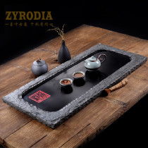 ZYRODIA home creative Wujin Stone tea tray natural stone stone tea set black gold stone kung fu tea table Tea Sea