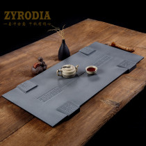 ZYRODIA home office Wujin Stone tea tray natural whole piece Tea Sea tea table Black Gold Stone tea set stone stone