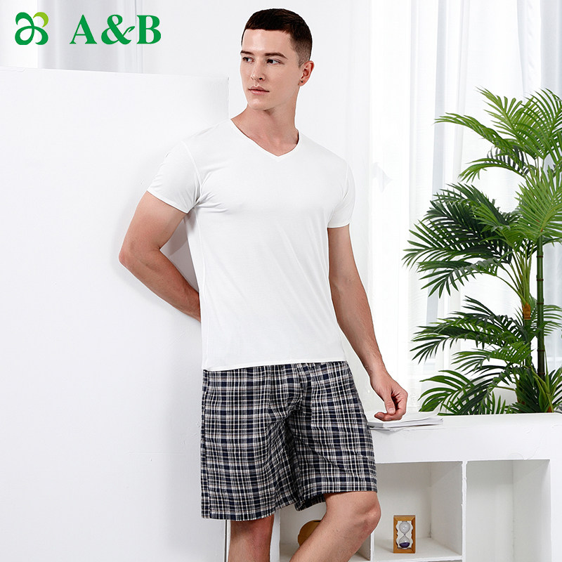 ab underwear pajamas men plate cotton loose beach home trousers shuttle all cotton home pants and pants U830