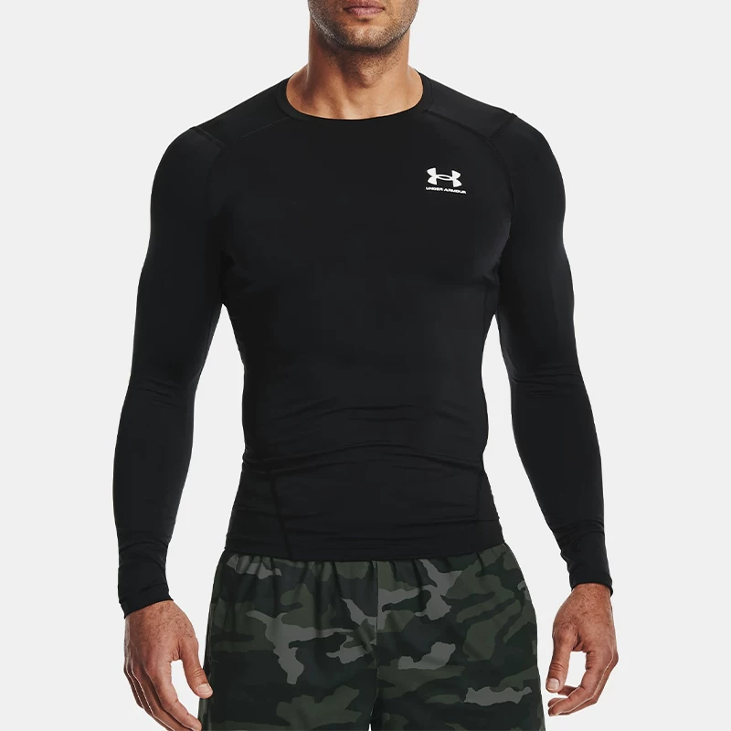 Under armour, быстросохнущая спортивная лонгслив, эластичная футболка, для бега, впитывает пот и запах, облегающая
