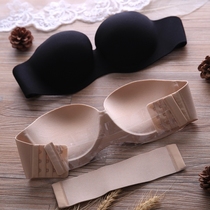  Strapless underwear small chest gathered non-slip upper support seamless invisible wedding sling one-line collar available thin bra