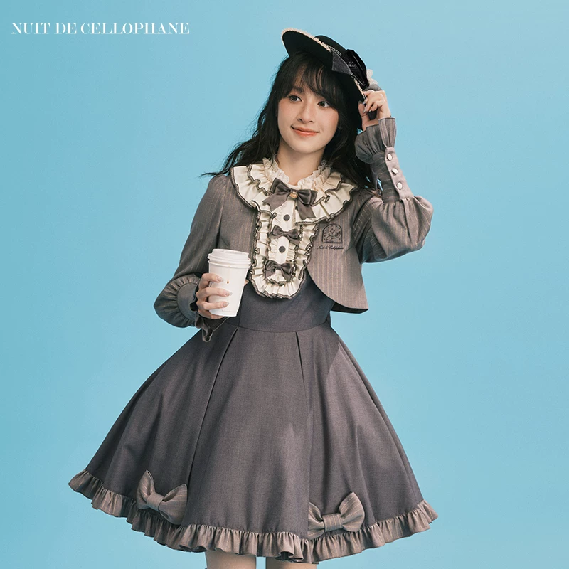 Набор платьев Cellophane Lolita OP и JSK с блузой, несколько размеров и цветов