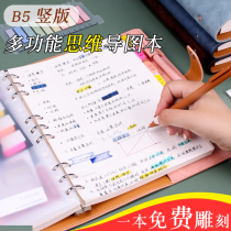 Loose-leaf Ben b5 Thinking Guide Notebook Large Number Students Cornell 5r Efficient Reading Notes Daily Note Book Art Grid Ben Delicate Reading Notebook Writing Exam English Word Book