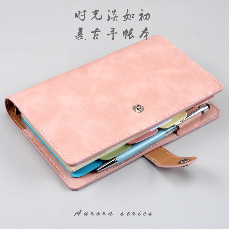 a6 Notebook Business Handbooks BOOKS FOR THE Loose Leaf Small Halal New Korea Day Family College Students Buckle Day Note Book Brief Joins Wind Customizable Logo Mesh This Portable Personality Hand Ledger Benson