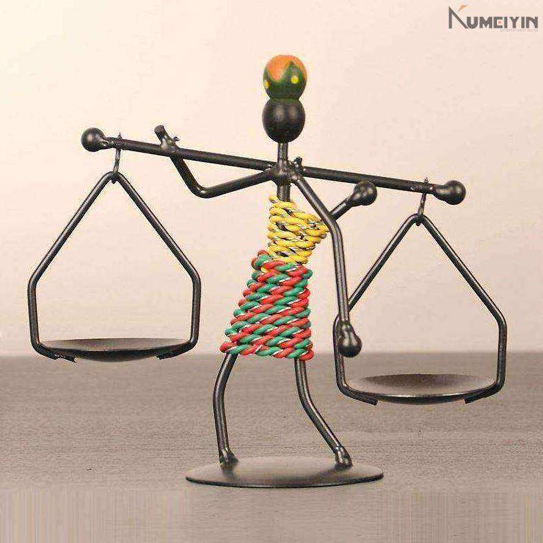 -Novel Steel Man Candle Holder Home Decoration Living Room
