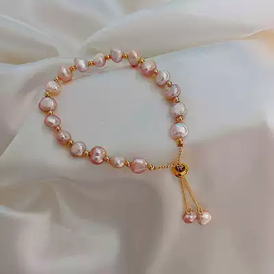 Lao Fengxiang Yunbaroque natural pearl hand female light luxury niche advanced hand string 2021 new girlfriends