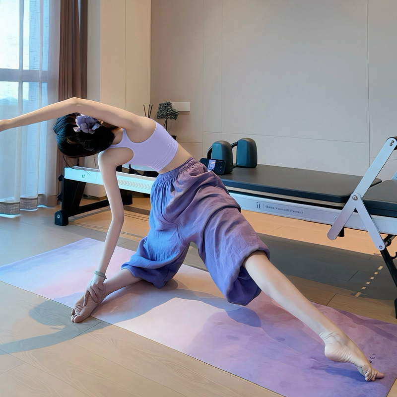 Purple Yoga Clothes for Women 2026 New Sports Yoga Vest with Chest Pads Pilates Training Clothes Top Lantern Pants