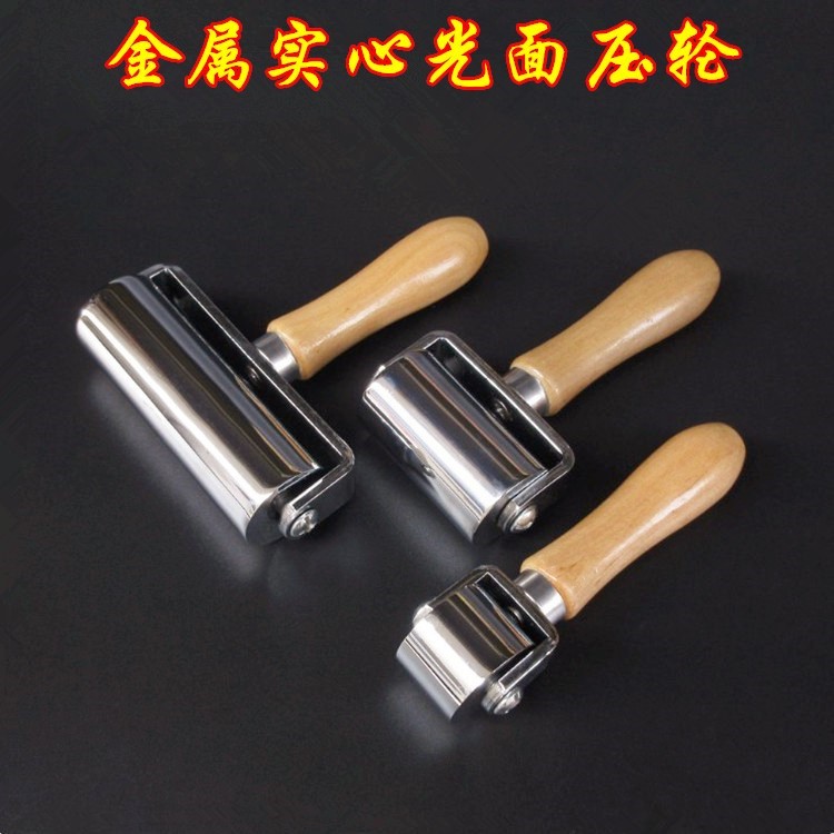 Patch Wallpaper Wallpaper Tool Metal Solid Glossy Flat Angle Press Wheel Seam Press Roll Unwoven Bub Waterproof Roller Press Roll