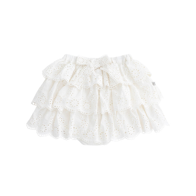 YOUGE ເດັກນ້ອຍຍິງ lace skirt skirt ເດັກນ້ອຍ summer ງາມແລະຫວານ tutu bow skirt