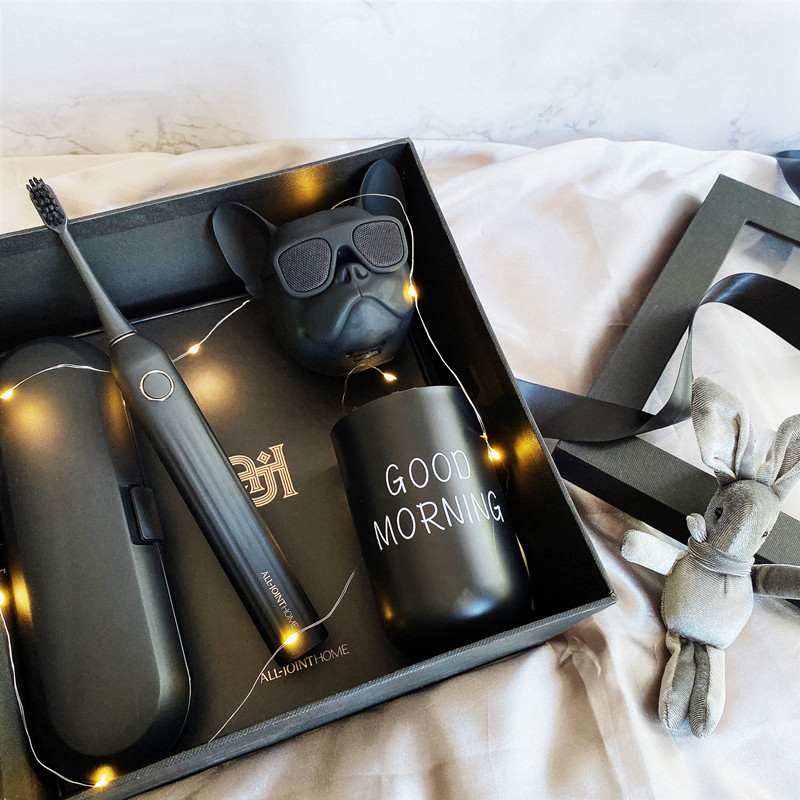 Xiaomi With Pint Intelligent Electric Toothbrush Woman Fully Automatic Male Gift Box Clothing Lovers Suit Charging Sound Wave Waterproof Soft Hair