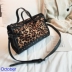 2018 Rivet Bag Womens thời trang mới Minimalist Túi xách Tính cách Leopard In 100-vai Slant Gối Hongrun. 