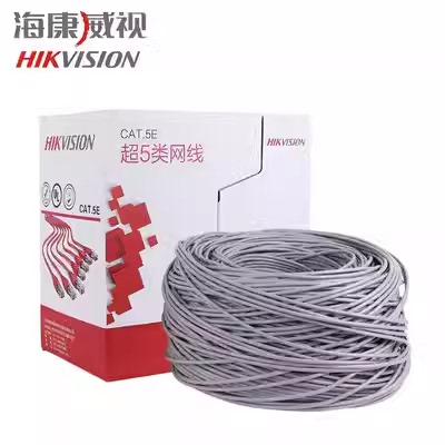 Hikvision Category 5E and Category 6 Indoor and Outdoor Ds-1Ln5E-S/E E/E Uu/E Surveillance Network Poe Cable
