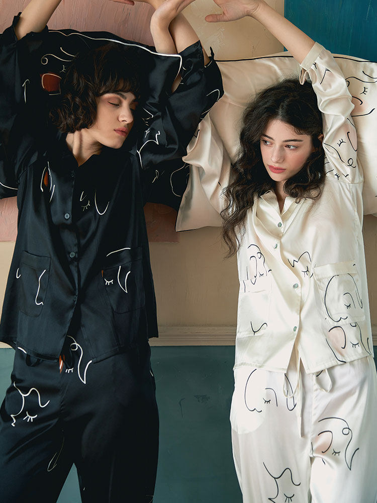 NOTJUSTPAJAMA (OFFICIAL)Silk pajamas Women's spring and summer silk homewear suit can be worn outside