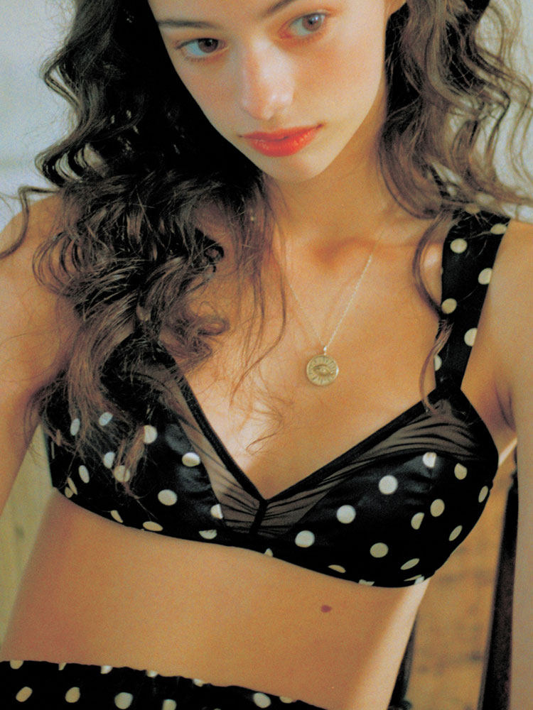 NOT JUST PAJAMA silk underwireless BRA THIN mulberry silk printed girl bra SMALL chest without trace