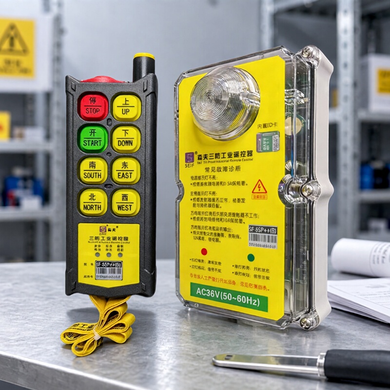 Senfu Three-Proof Industrial Remote Control Sf-6Sp+Sf-8Sp+ Waterproof, Drop-Proof, and Corrosion-Resistant Crane Remote Control