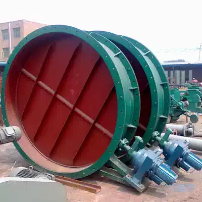 Manufacturer custom ventilation butterfly valve regulating valve large flue gas duct electric pneumatic ventilation butterfly valve