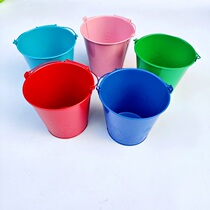 Beach toy children children play with sand shovel barrel thickened iron sheet barrel seaside outdoor digging sand bucket catching little crab