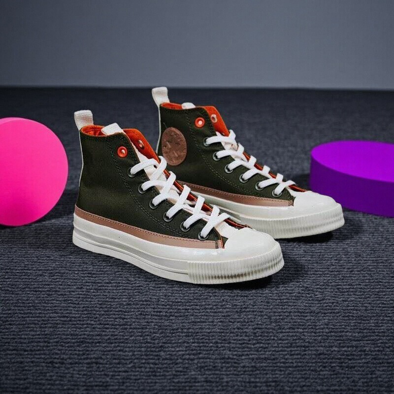 Collaboration with Todd: Ivy League Waterproof Nylon High-Top Retro Unisex Canvas Shoes 173059 Snake Year Height-Increasing Shoes