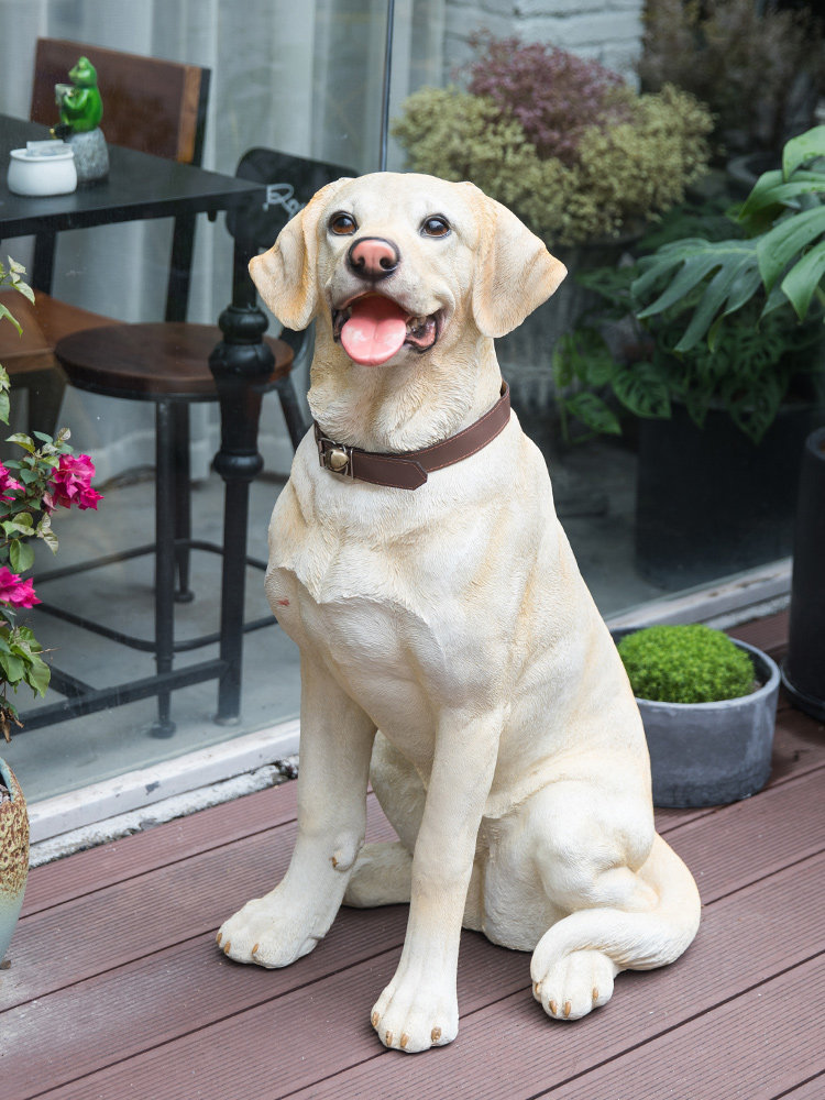 Home Beautiful large simulation dog living room floor decoration Creative office shop window decoration Lucky decoration